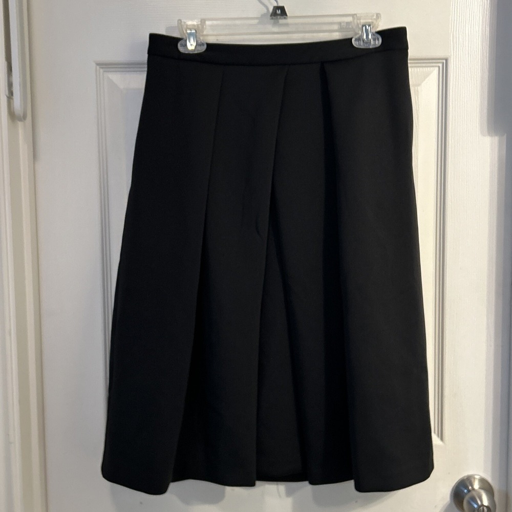VINCE CAMUTO Black Midi A-Line Skirt Fully Lined Size 8